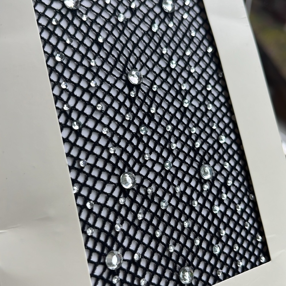 Anthro Rhinestone Fishnet Tights